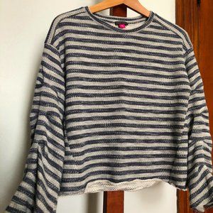 Vince Camuto bell sleeve french terry sweater